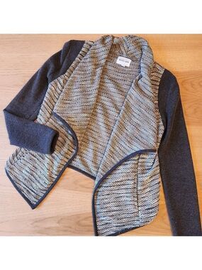 OLIVE + OAK OPEN JACKET STYLE CARDIGAN - XS/S - GRAY